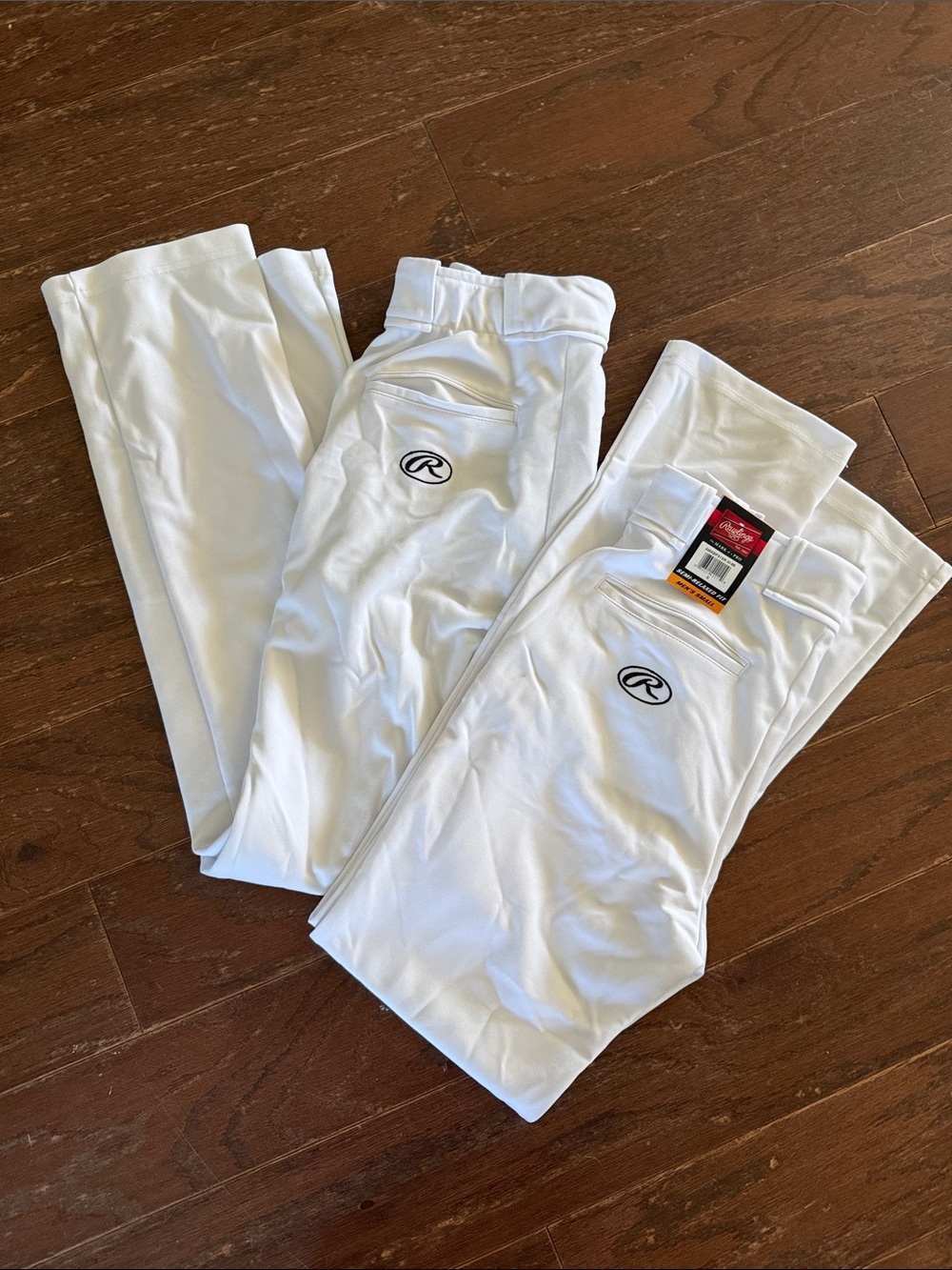 2 Pair Rawlings White Men’s Baseball Pants – Performance Stretch
